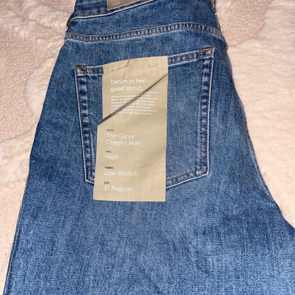 Everlane Blue Denim Curvy Cheeky Jeans